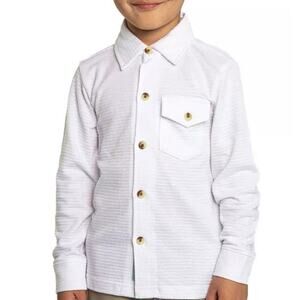 Sovereign Code Little Boys Nick Textured Knit Long Sleeve Button-Up Shirt Size 5